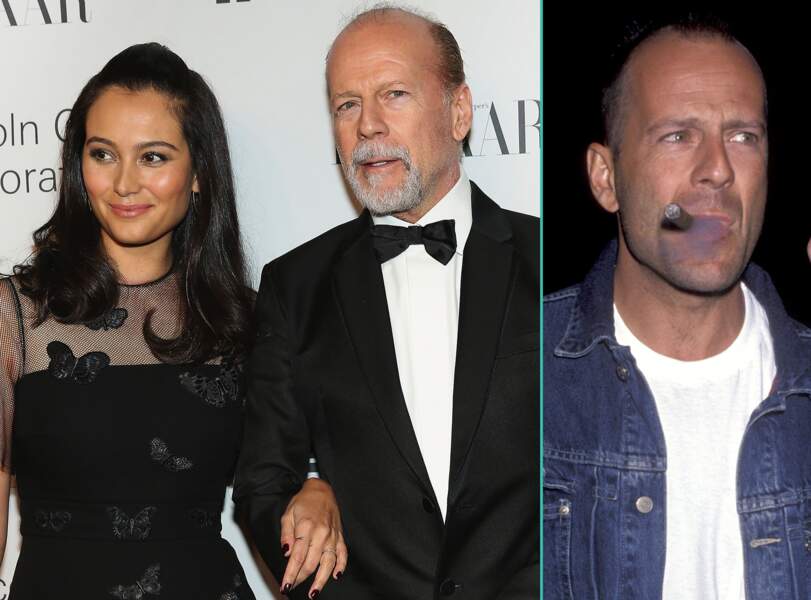 Bruce Willis aujourd'hui à 60 ans et à 37 ans, l'âge actuel de sa femme Emma Hemming