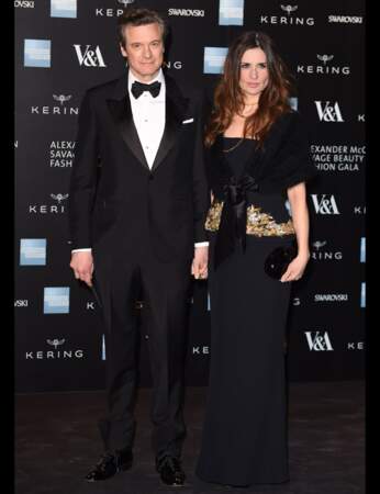 Le comédien Colin Firth et sa femme