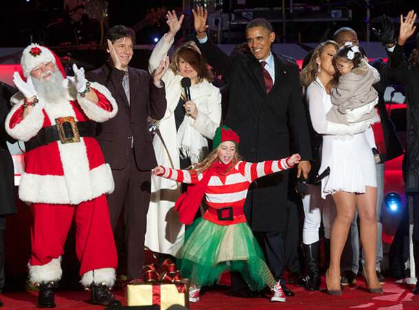 Le Père Noël, Barack Obama et Mariah Carey