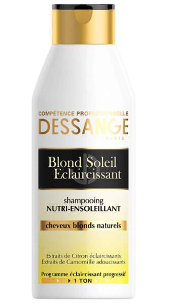 Shampooing Blond Soleil Éclaircissant, Dessange, 3,99€ chez Monoprix 