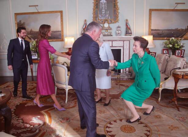 La reine Elizabeth II recevait le roi Abdallah et la reine Rania de Jordanie