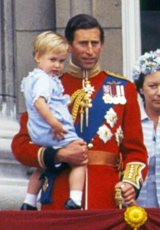 Juin 1984 - Charles et William à la Trooping The Colour parade 