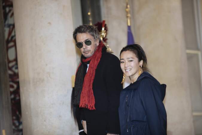 Jean-Michel Jarre et Gong Li à l'Elysée