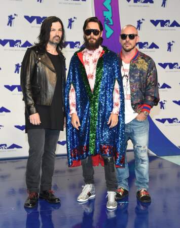Les looks les plus improbables des MTV Video Music Awards 2017 : Jared Leto (centre)