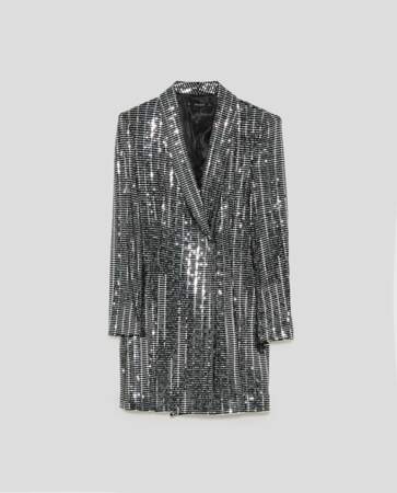 Tenues de fêtes : Robe - veste métallisée, Zara, 69,95 euros