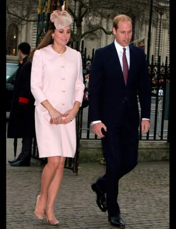 Kate et William arrivant à l'abbaye de Westminster