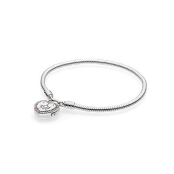 Saint-Valentin : Bracelet Moments en Argent, Promesse d'Amour, Pandora, 69 euros