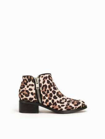 Low boots léopard zippées, nelly.com, 59,95€