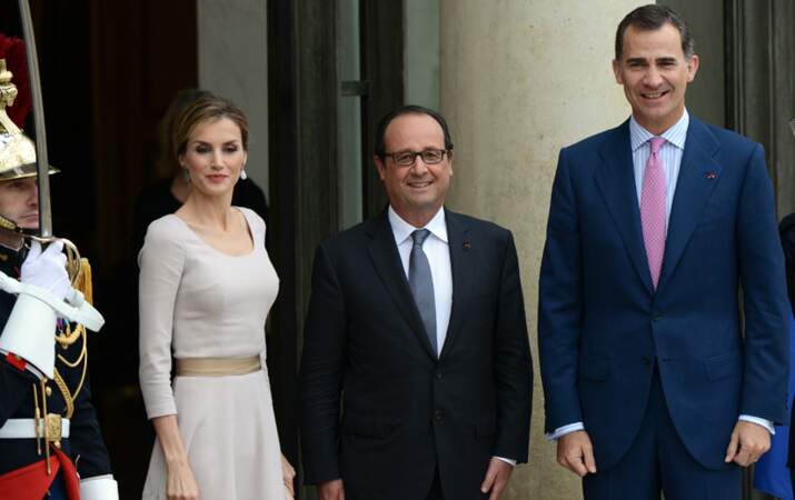 Le Président prend la pose avec le couple royal espagnol