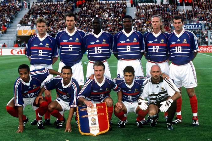 L'Equipe de France lors de la finale de la Coupe du Monde 1998