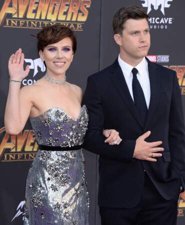 Première mondiale d'Avengers: Infinity War - Scarlett Johansson et Colin Jost