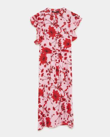 Robe en lin imprimé fleuri, Zara, 49,95 euros
