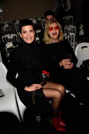 Cristina Cordula et Amanda Lear au défilé Jean Paul Gaultier haute couture à Paris