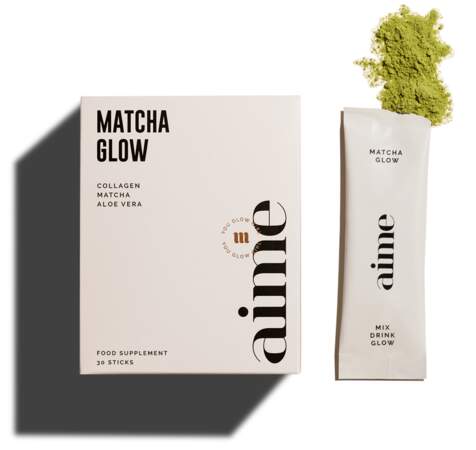 Matcha Glow, Aime Skincare, 25€ les 15 sticks 
