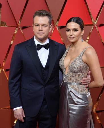 Oscars 2017 : du beau, du chic, du sublime, les plus beaux looks de la soirée - Matt Damon & sa sexy épouse