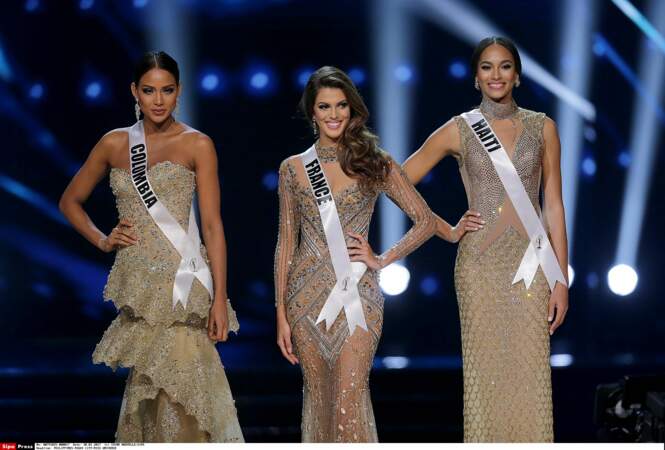 Candidate à Miss Univers 2016 - Les 3 demi-finalistes : Miss Colombie, Miss France et Miss Haïti