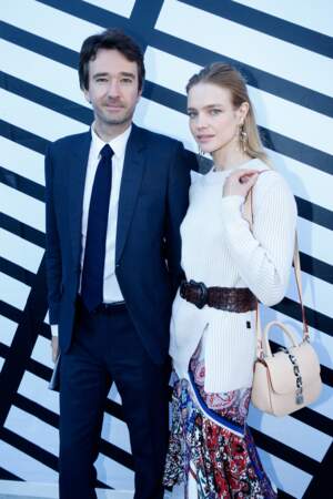 Défilé Louis Vuitton printemps-été 2017 : Natalia Vodianova et son compagnon Antoine Arnault 