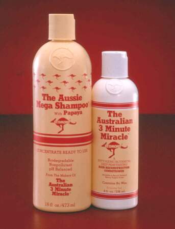 The Aussie Mega Shampoo, le 2eme produit inventé par Tom Redmond, à base d'enzimes naturels
