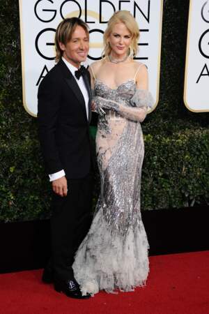 Golden Globes 2017 : Keith Urban and Nicole Kidman (en Alexander McQueen) (bof)