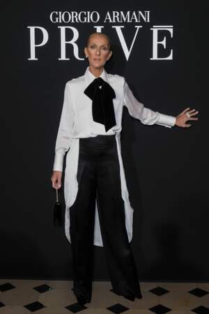 Céline Dion au défilé Giorgio Armani Privé, le 22 janvier