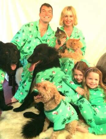 Jerry O'Connell, sa famille, et leurs pyjamas assortis