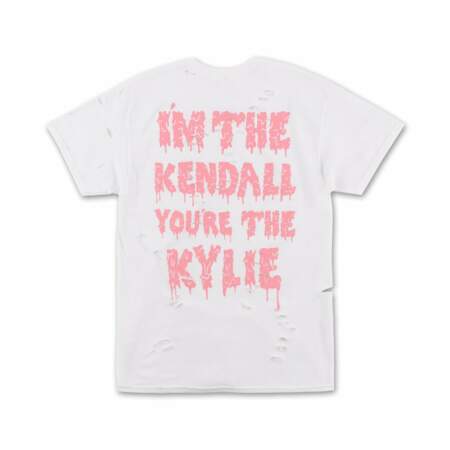 T-shirt "I'm the Kendall you're the Kylie", Kylie Jenner sur kyliejennershop.com, 39€