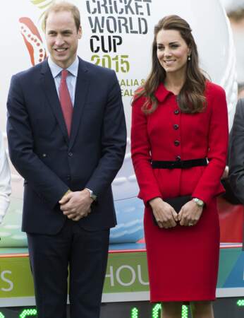 Le duc et la duchesse de Cambridge étaient ce matin à Christchurch pour parler de la Coupe du monde de Cricket 2015