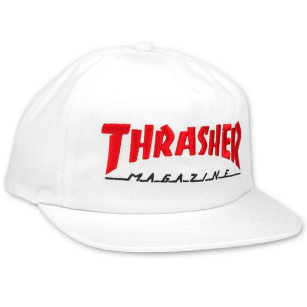 Casquette blanche Thrasher sur thrashermagazine.com, 25€ 
