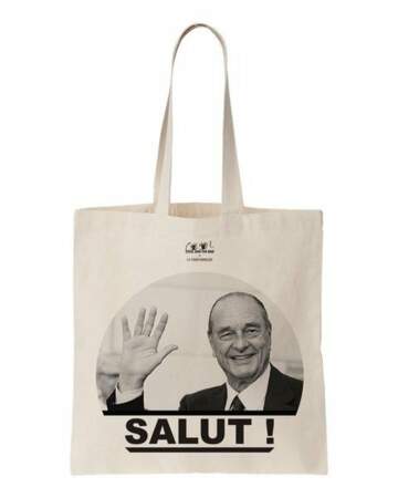 Pour aller faire vos courses : tote bag Jacques Chirac, Cool and the bag, 15€