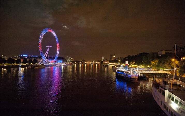 Le London Eye s'est d'ailleurs déjà paré des couleurs de l'Union Jack pour l'occasion !