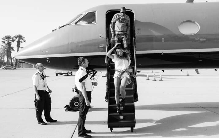 Beyoncé et Jay-Z arrivent à Coachella, en jet, tout simplement