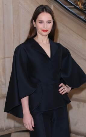 Felicity Jones, au défilé Christian Dior, le 21 janvier 2019 pour la semaine de la haute couture
