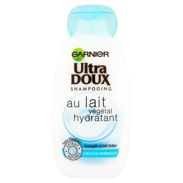 Shampoing Ultra Doux au lait végétal hydratant, Garnier, 2,80€
