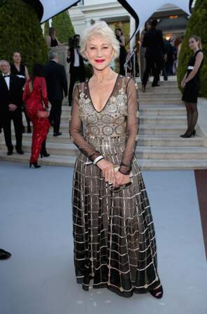 Cannes 2016 - dîner de l'AmfAR : Helen Mirren