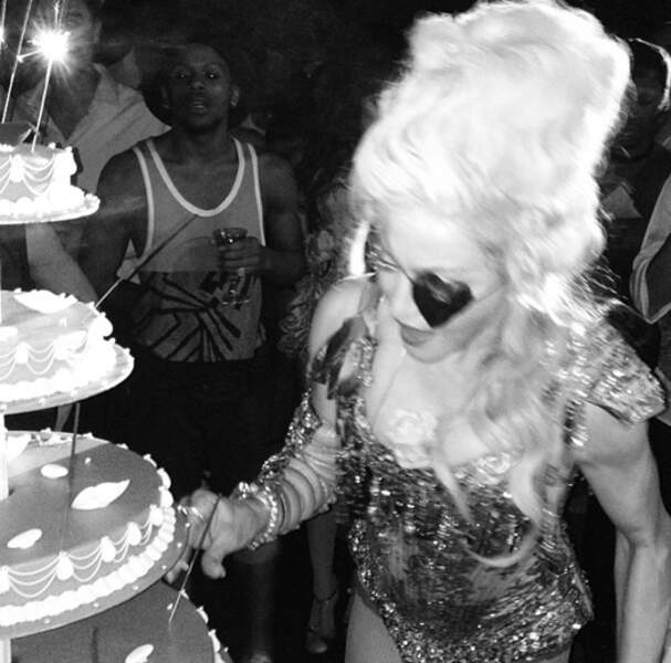 Madonna et le gâteau de ses 55 ans