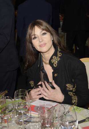 Monica Bellucci au dîner de la mode et du Sidaction, le jeudi 24 janvier, à Paris