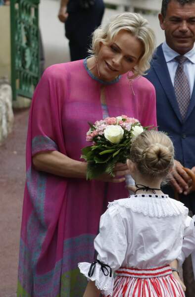 Charlene et Albert de Monaco avec leurs enfants Jacques et Gabriella 