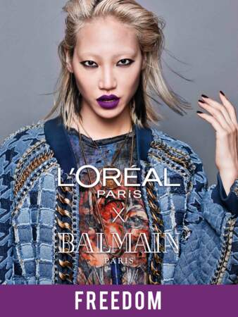 L'Oréal Paris x Balmain : Freedom, un violet profond