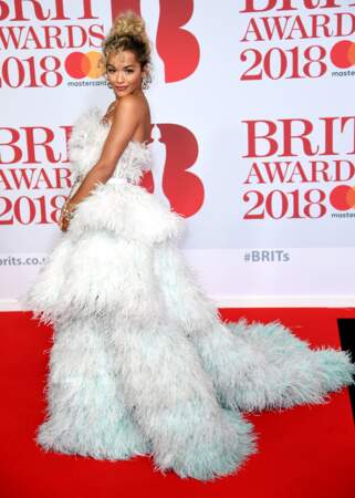 Rita Ora aux Brit Awards 2018, le 21 février à Londres