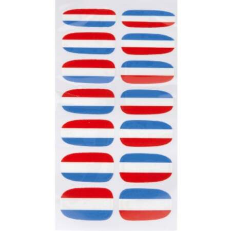 Stickers ongles tricolores chez Gifi : 1€