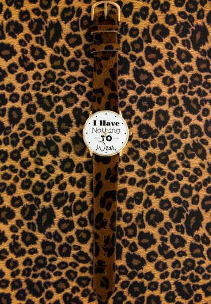 Montre "I Have Nothing To Wear" léopard-  58,65 € (au lieu de 69 €)