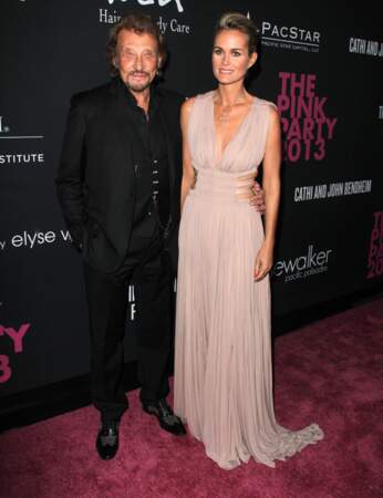 Johnny et Laeticia Hallyday assistent à la Pink party à Santa Monica