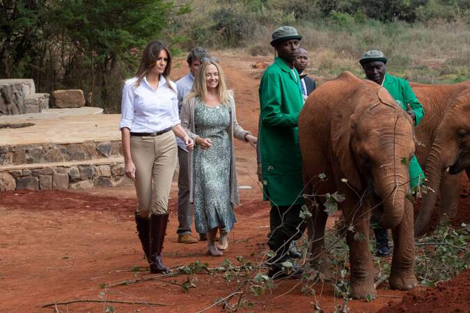 Melania Trump a visité un centre pour éléphanteaux orphelins à Nairobi