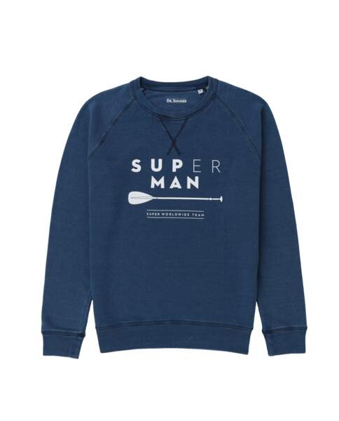 Sweat Super Man. 100% coton bio imprimé à Nantes, 85 € sur drsummer.com