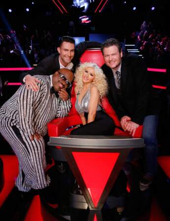 Le jury historique de The Voice US : Cee Lo Green, Adam Levine, Blake Shelton et Christina Aguilera