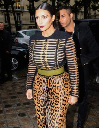 Kim Kardashian en route pour la soirée Vogue Foundation 