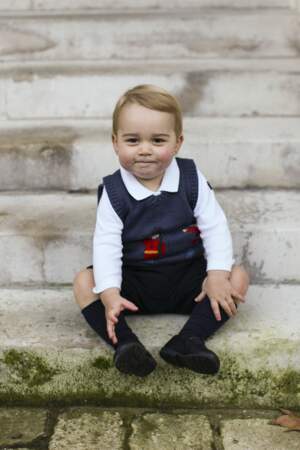 Anniversaire du Prince George - Noël 2014 Baby George prend la pose