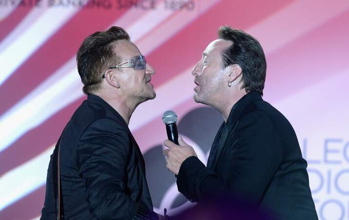 Bono et Julian Lennon (fils de John)