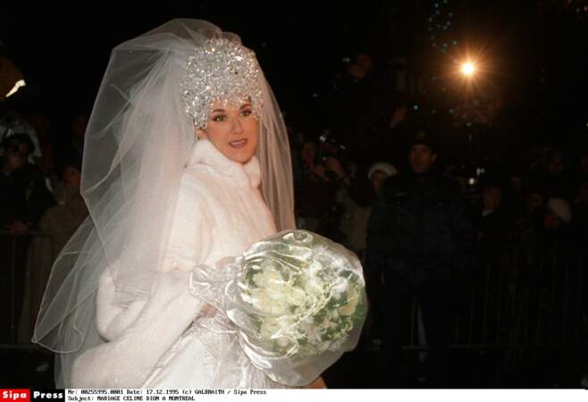 Robes de mariée de stars : ambiance TRÈS Reine des Neiges pour Céline Dion