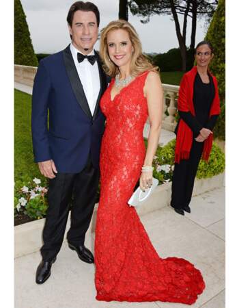 John Travolta et sa femme Kelly Preston 
